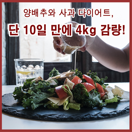 양배추와 사과 다이어트, 단 10일 만에 4kg 감량!