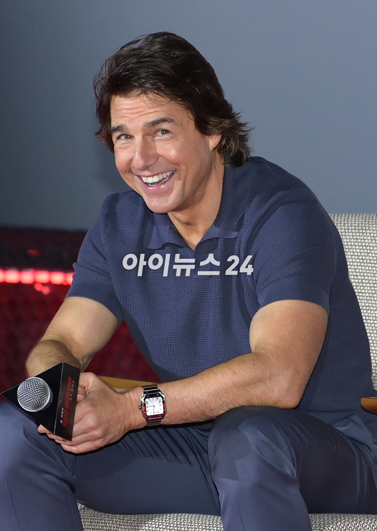 배우 톰 크루즈가 29일 오후 서울 송파구 롯데월드타워에서 진행된 영화 '미션 임파서블: 데드 레코닝 파트 원'(감독 크리스토퍼 맥쿼리) 내한 기자간담회에 참석하고 있다. [사진=정소희 기자]