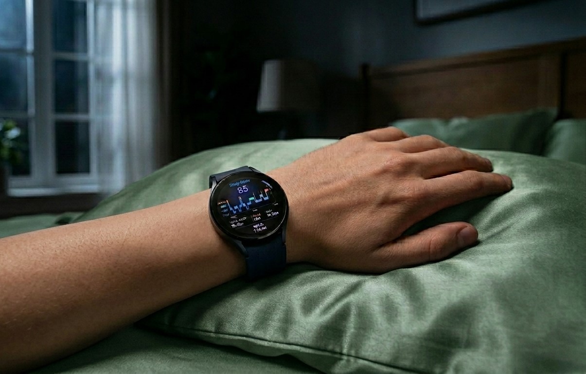 스마트워치를 차고 자는 모습