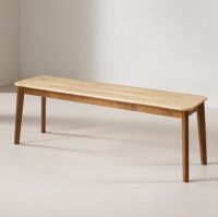 라로퍼니처 아몬드 3인용 고무나무 원목 식탁벤치 의자 3인 밴치