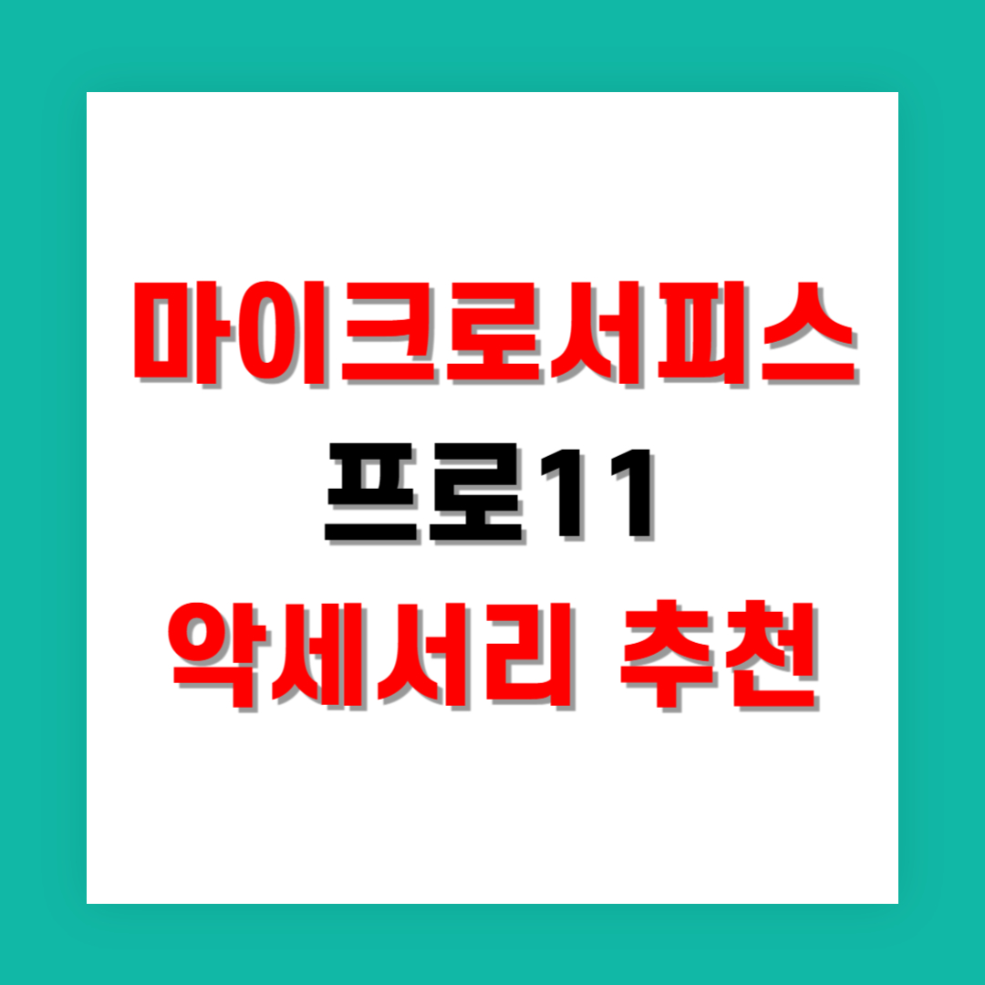 마이크로서피스 프로11 악세서리 추천