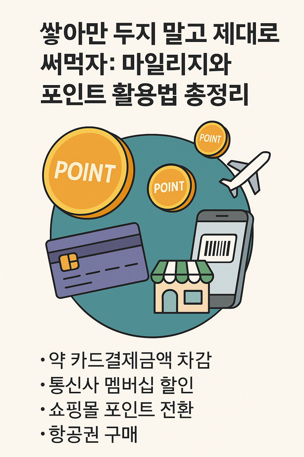 마일리지와 포인트 활용 사진