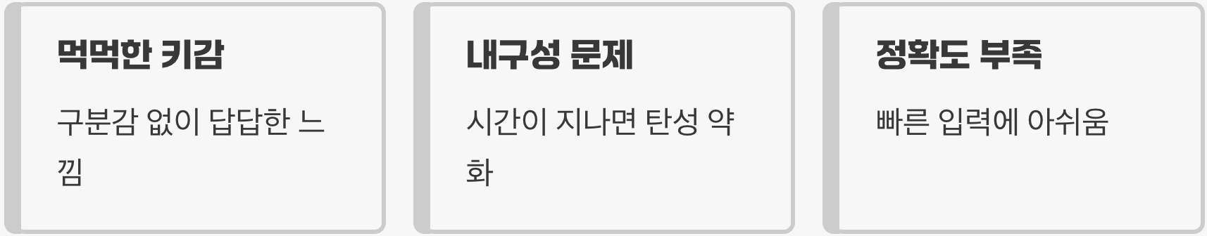 멤브레인의 아쉬움, '먹먹한' 키감