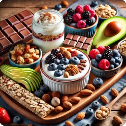 건강 간식을 표현한 이미지