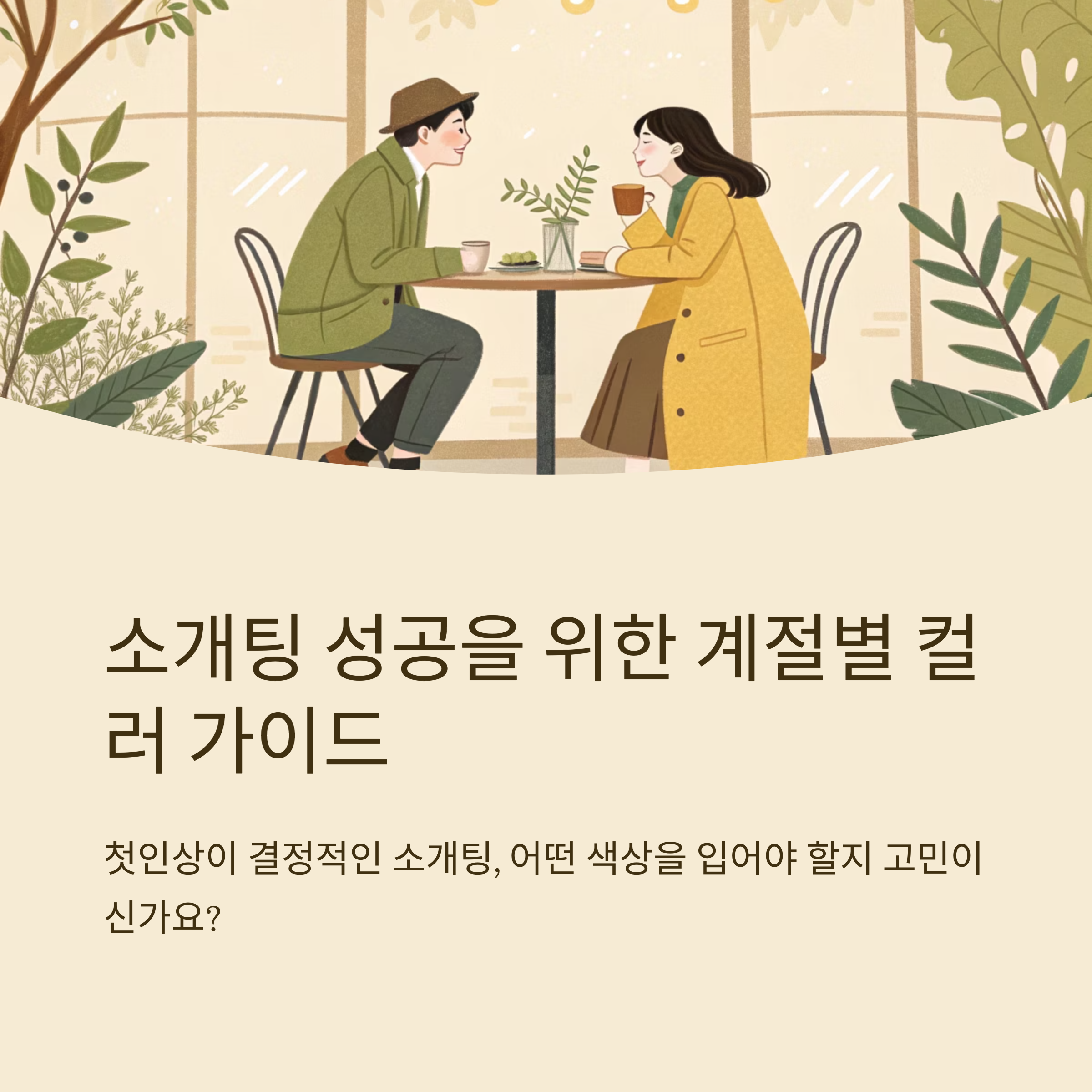 소개팅 옷차림 계절별 컬러 추천