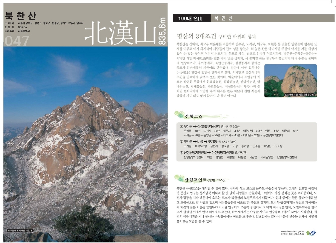 산행코스, 산행포인트 이미지