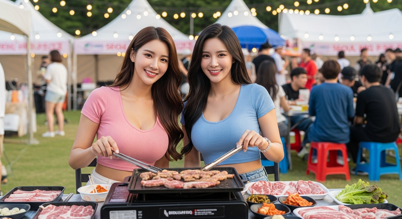 고기 궈먹는 여자들