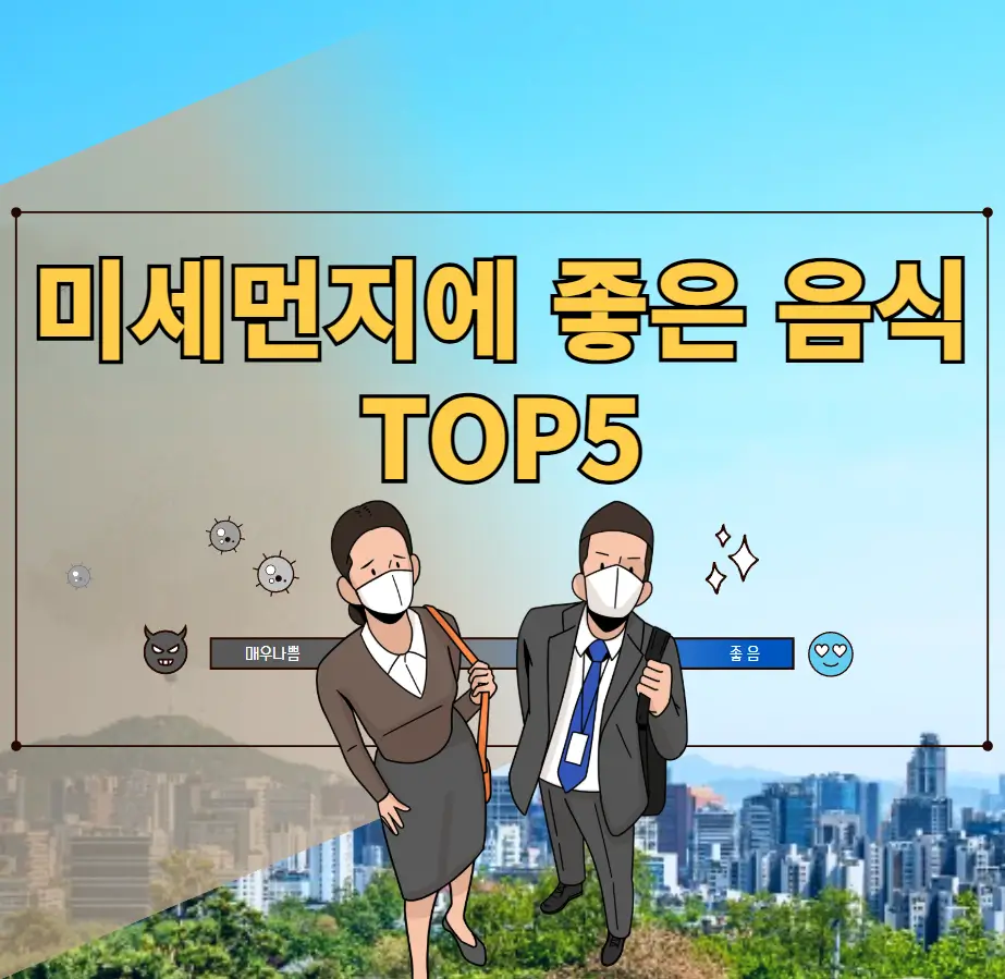 미세먼지에 좋은 음식 TOP5
