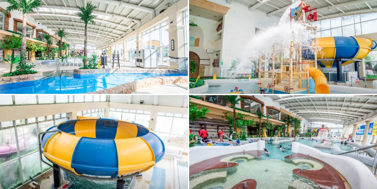 중흥 골드스파&리조트 워터락 실내 수영장 전경