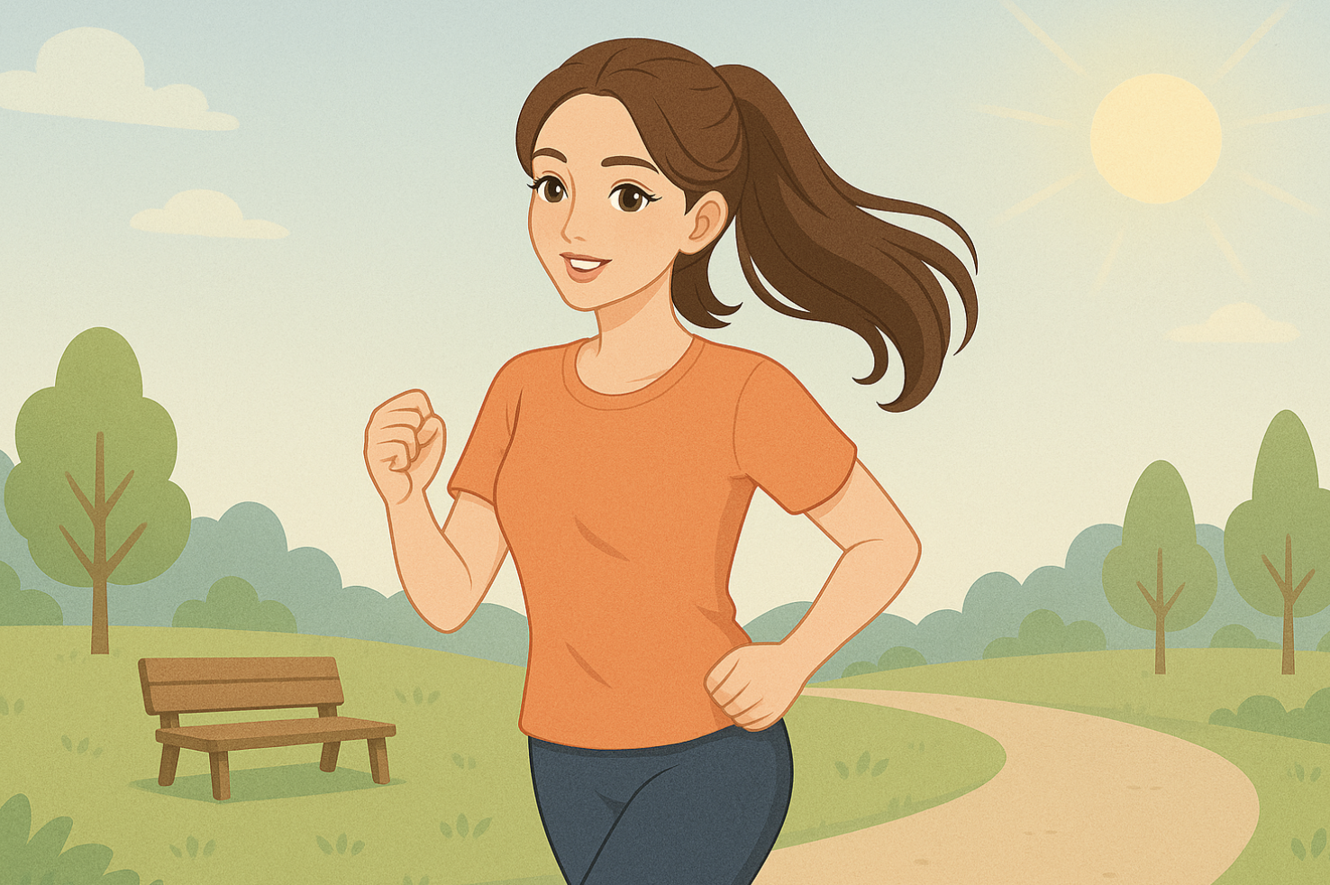 여성이 러닝하는 이미지