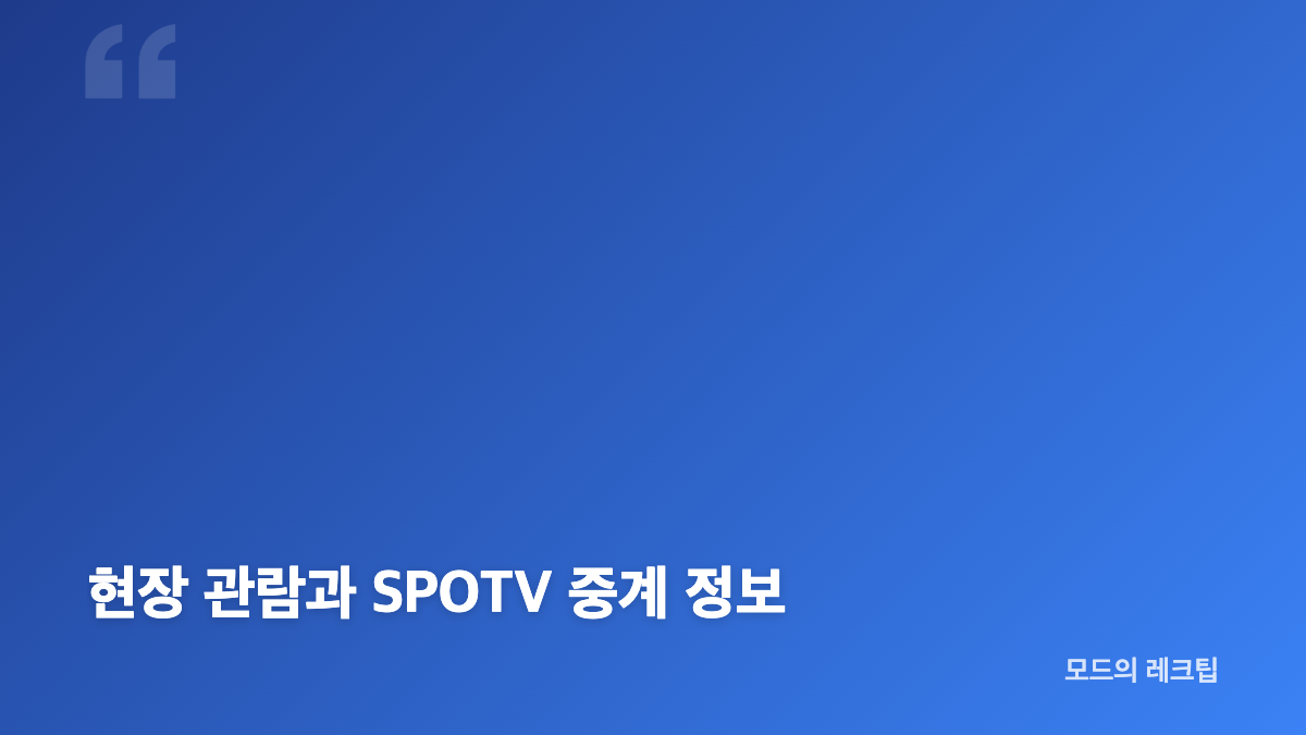 최광야구 1429 일정과 관전 포인트