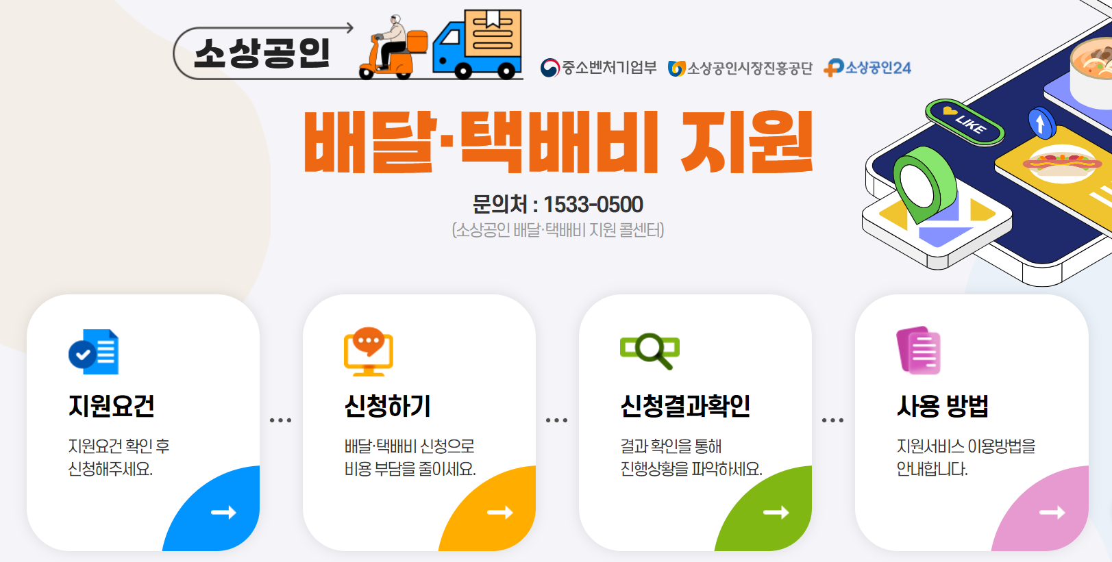 소상공인 배달·택배비 지원금신청