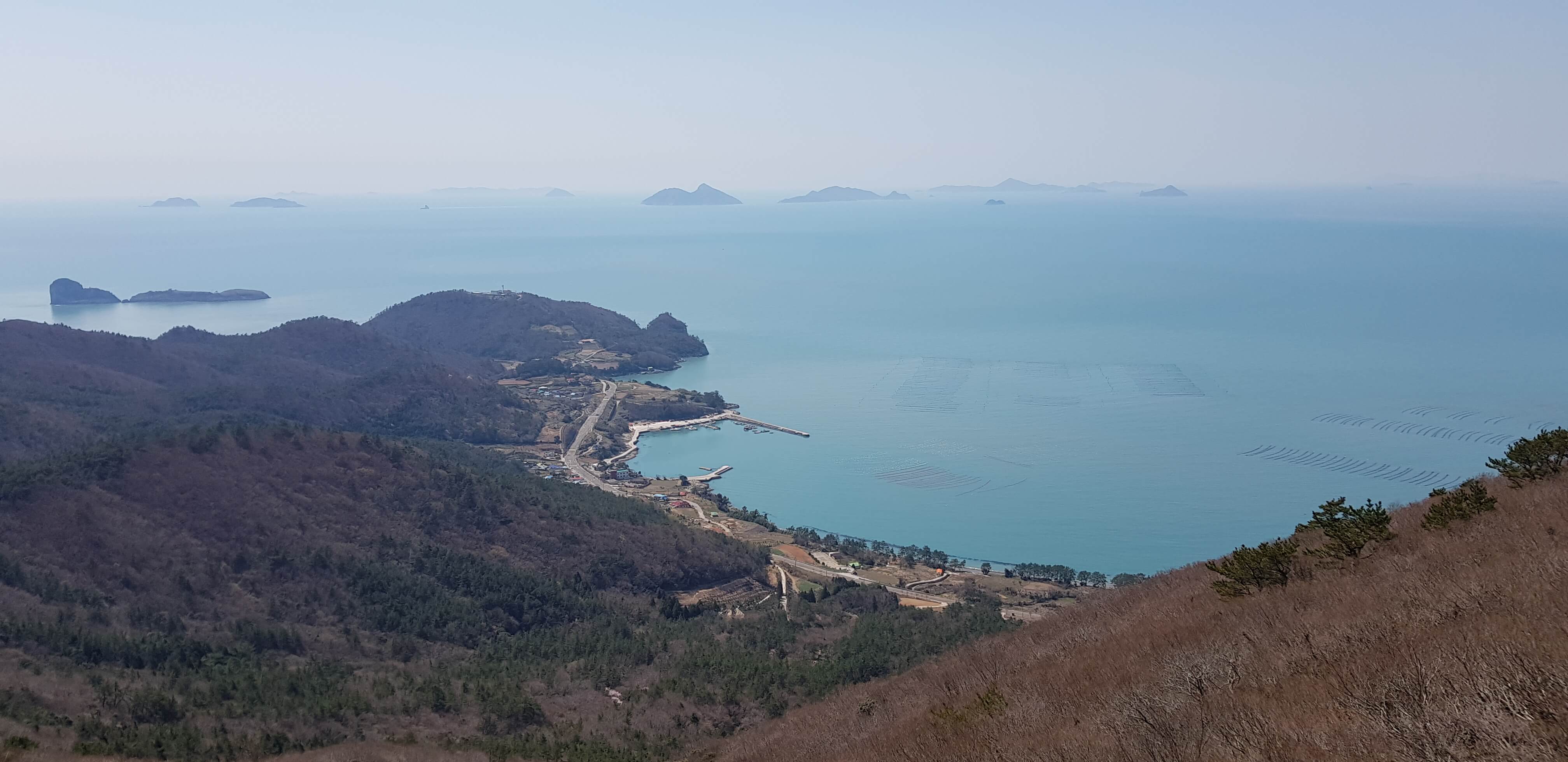 봉래산에서 바라본 다도해 풍경