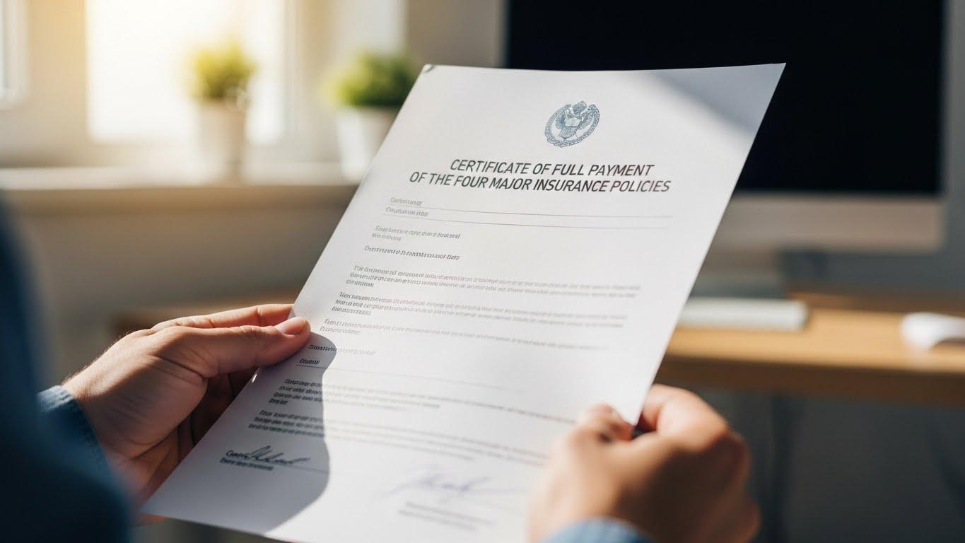 4대보험 완납증명서 발급 개인사업자