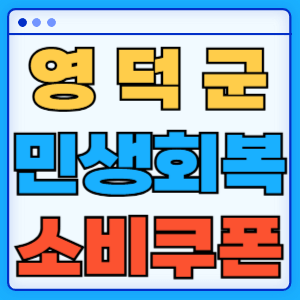 경상북도 영덕군 민생회복 소비쿠폰 지원금 농어촌 인구감소지역 혜택 신청방법 신청기간 사용처