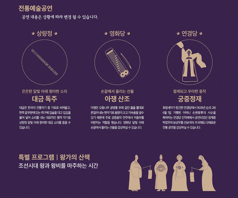 창덕궁달빛기행프로그램안내