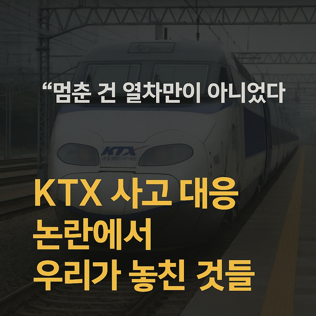 "멈춘 건 열차만이 아니었다"