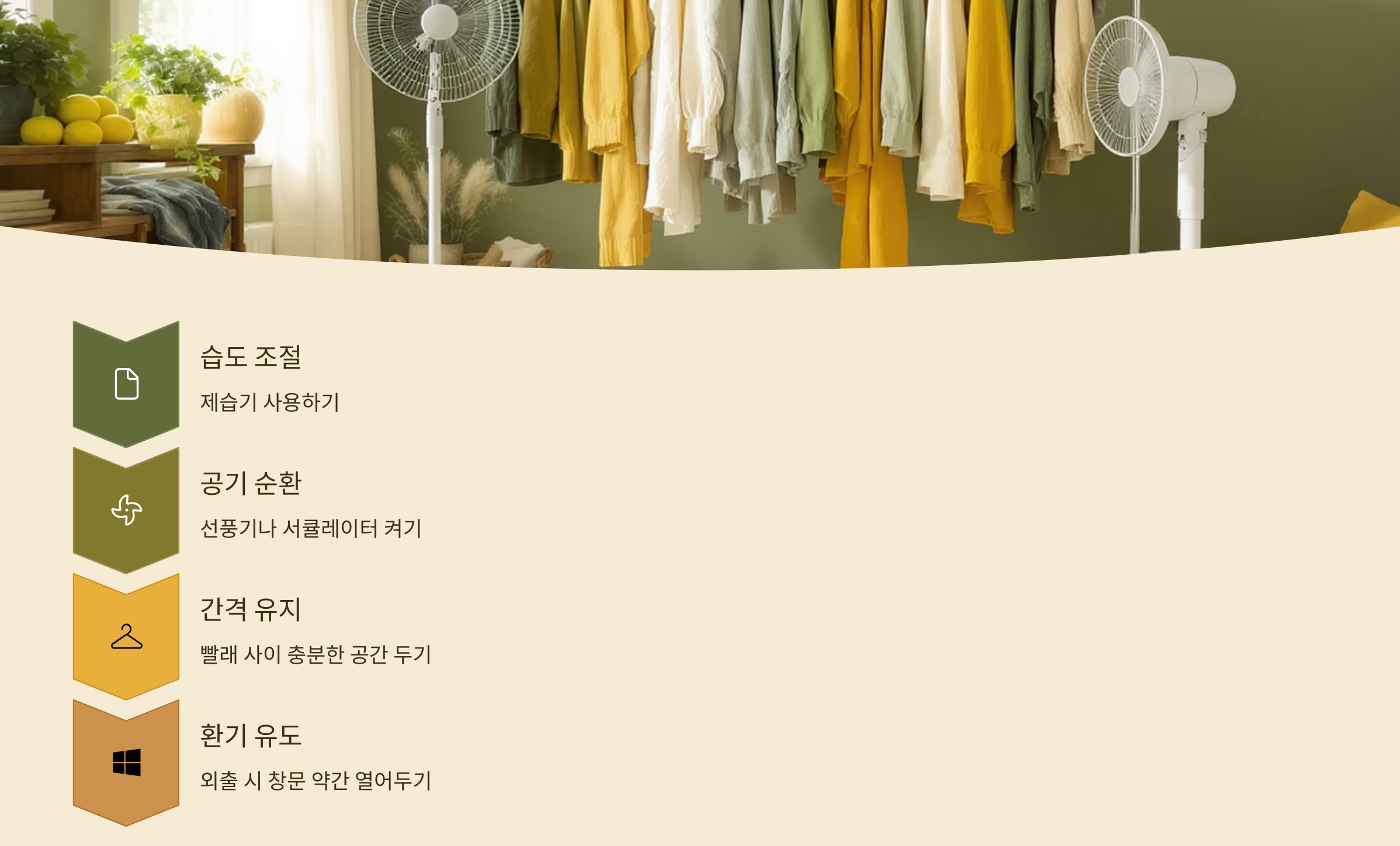 빨래 건조 시 곰팡이 예방법