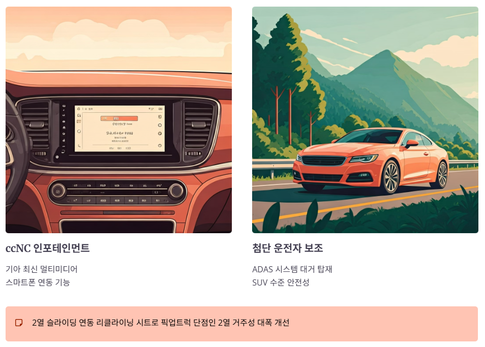 편의 사양 및 안전 기능