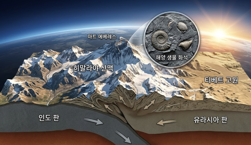 대지의 거대한 충돌과 융기, 에베레스트 산맥이 만들어지는 신비로운 과정