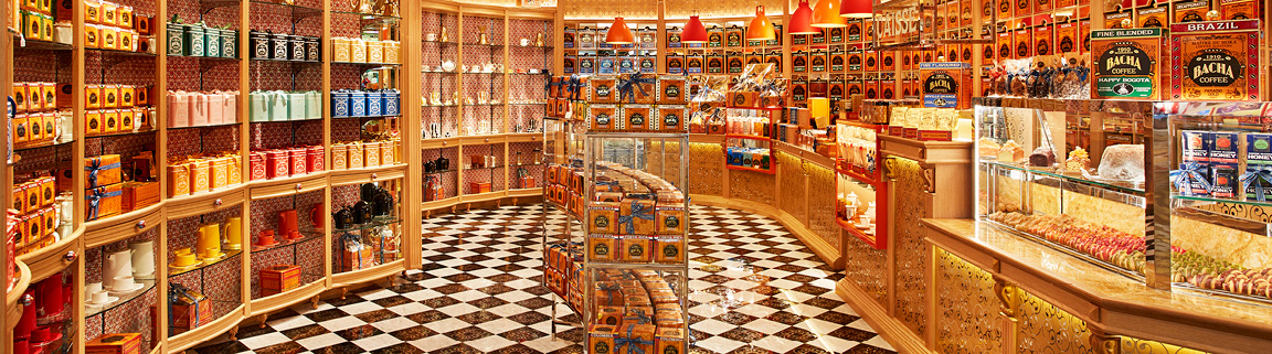 바샤커피 매장내 진열된 커피