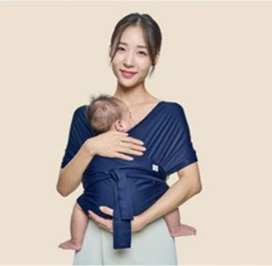 케이포디 에어메쉬 명품 아기띠 신생아 밀착 슬링 베이비 캐리어&#44; 블랙