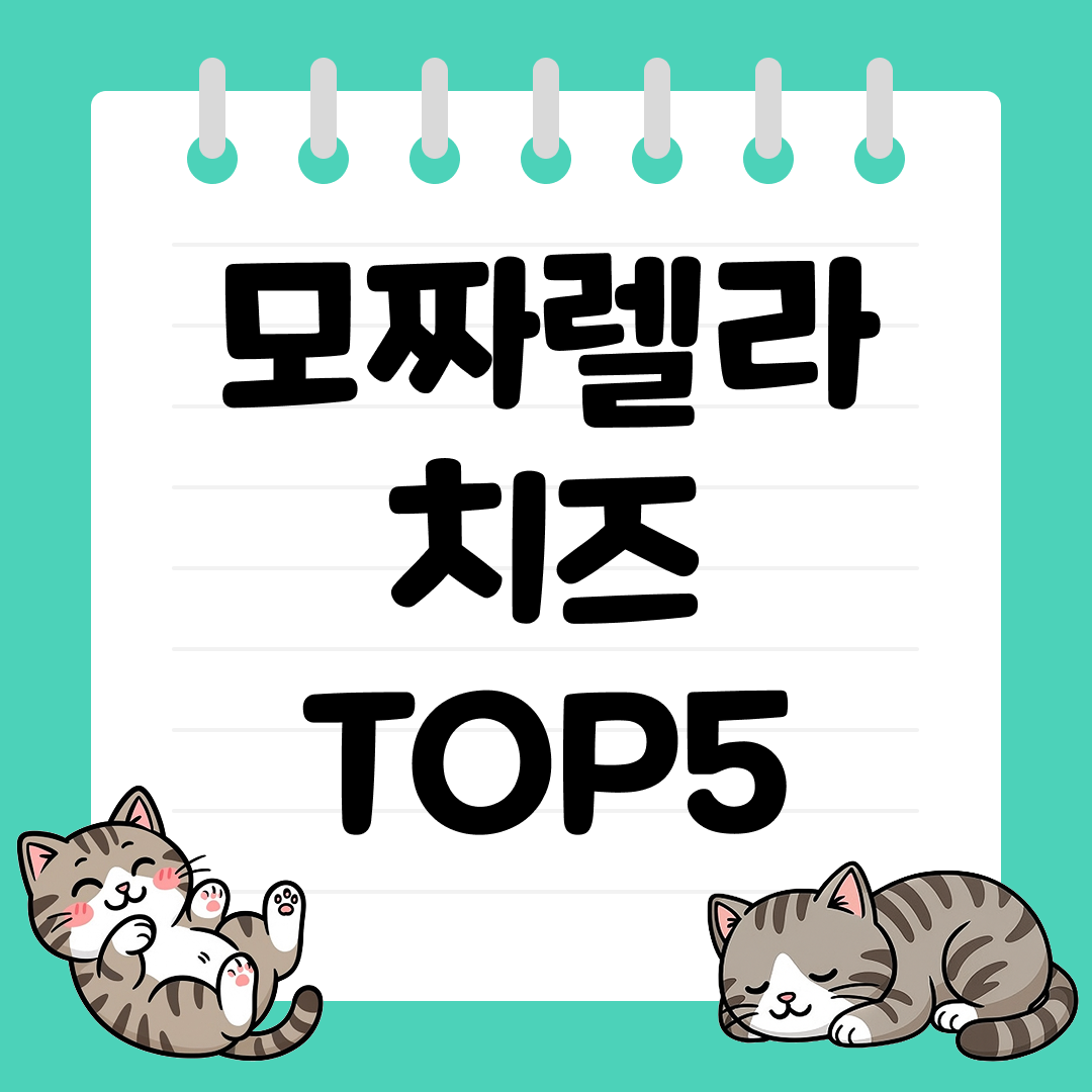 고소하고 담백한 모짜렐라 치즈 추천 순위 TOP5