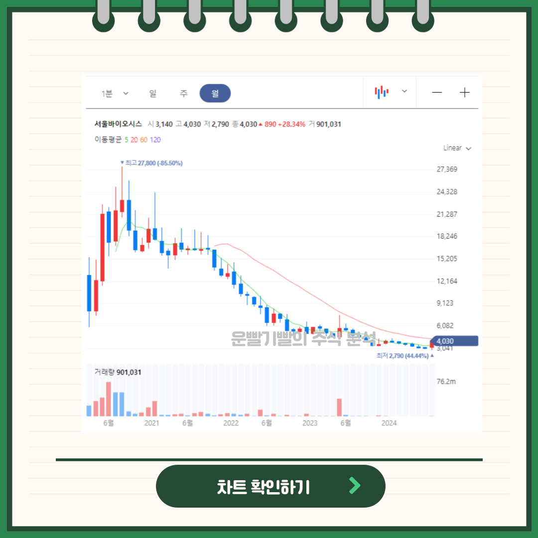 서울바이오시스 차트분석
