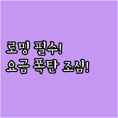 해외 로밍 시 복지감면 혜택 미적용 ..