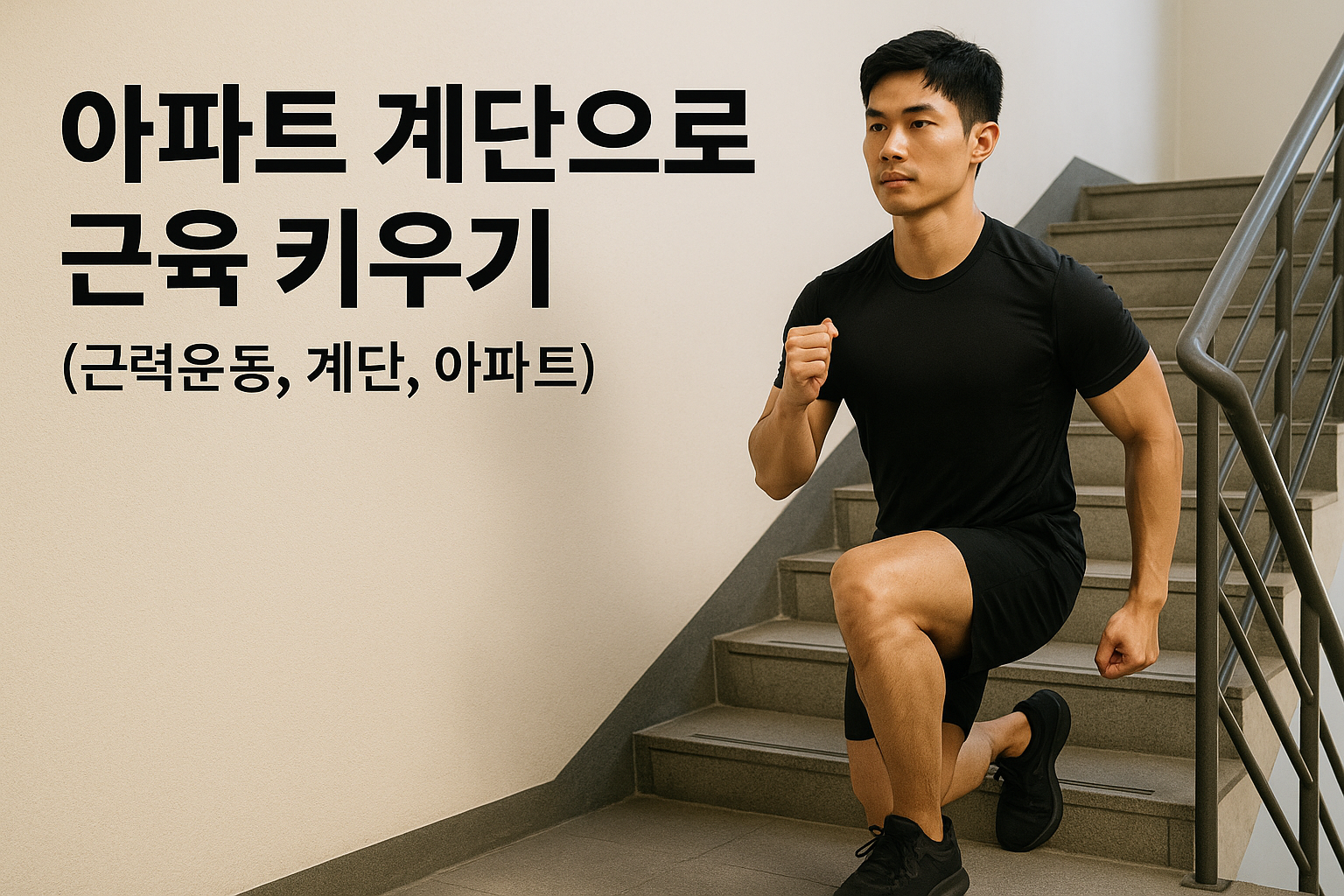 계단 오르는 사진