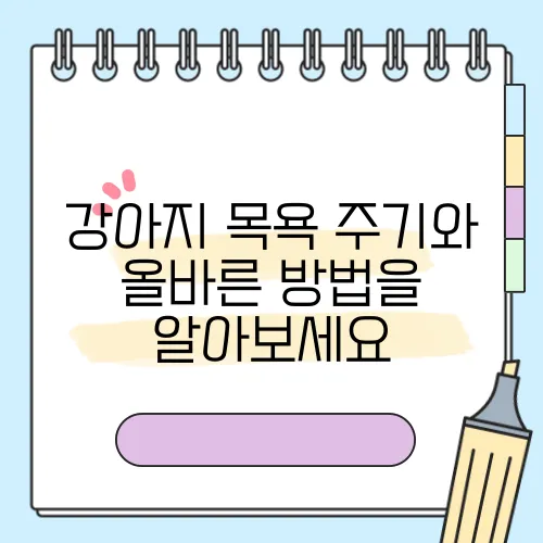 강아지 목욕 주기와 올바른 방법을 알아보세요