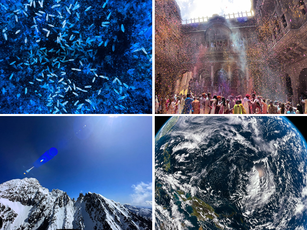 더 스피어에서 상영 중인 영화 포스트카드 프롬 어스(Postcard from earth)