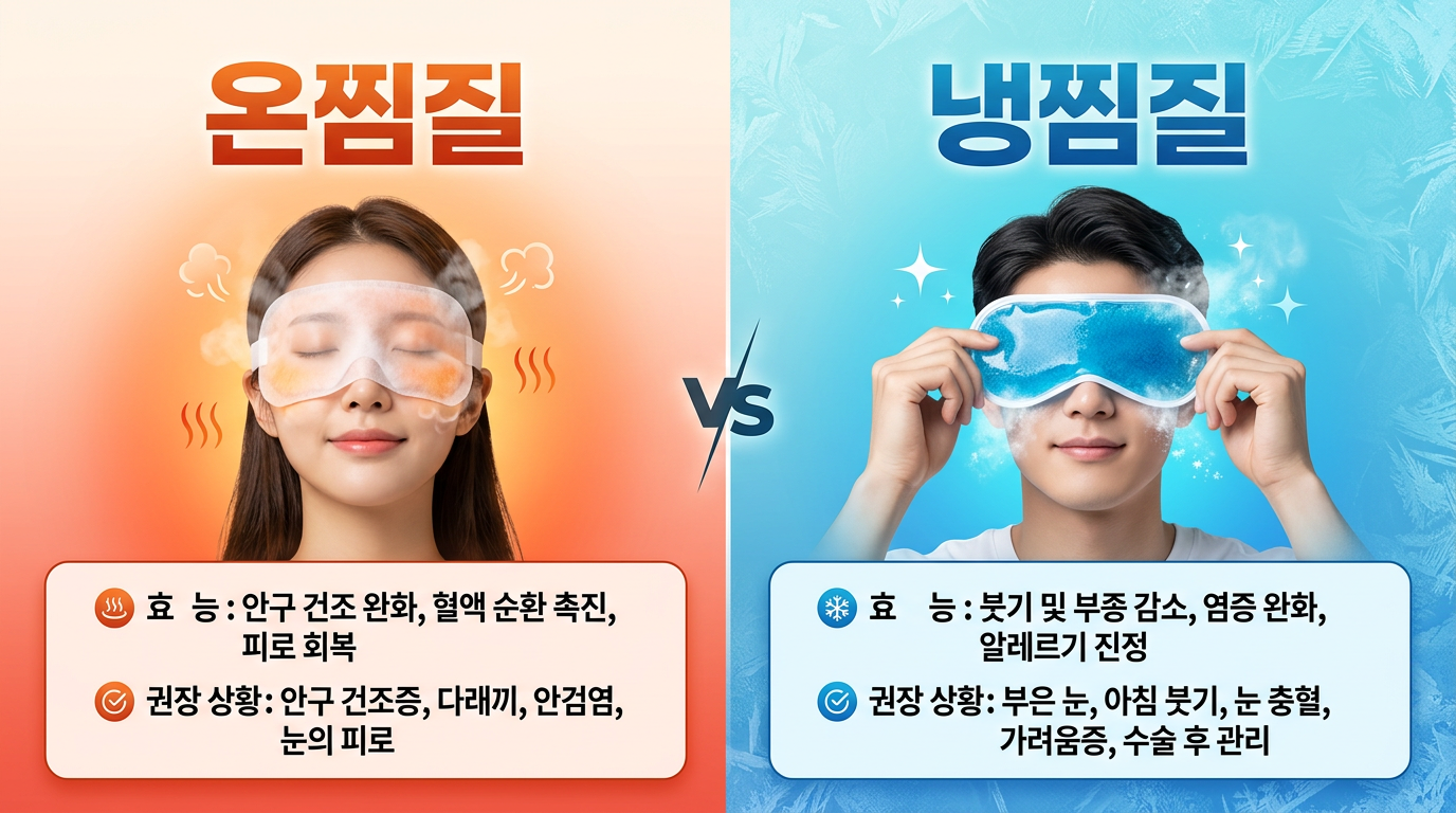눈찜질팩 냉온찜질 구분 사용법 추천