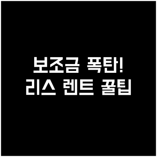 전기 화물차 보조금 법인 리스 렌트 ..