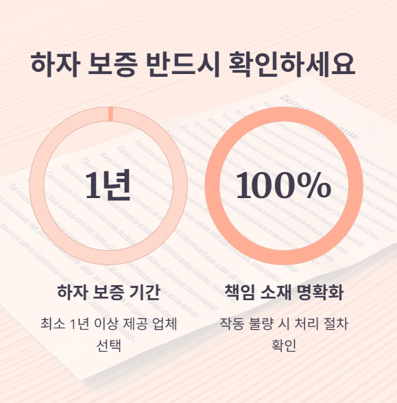 방화셔터 설치 시 주의사항