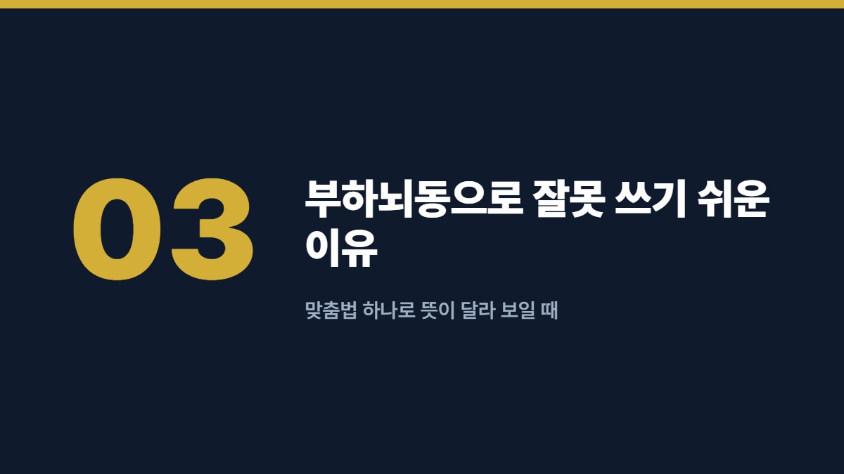 부하뇌동으로 잘못 쓰기 쉬운 이유 — 맞춤법 하나로 뜻이 달라 보일 때
