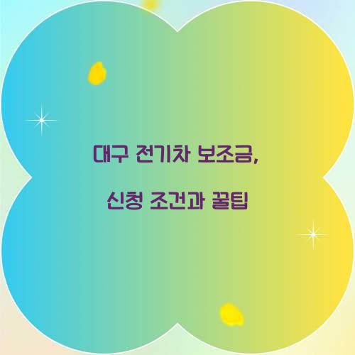 대구 전기차 보조금