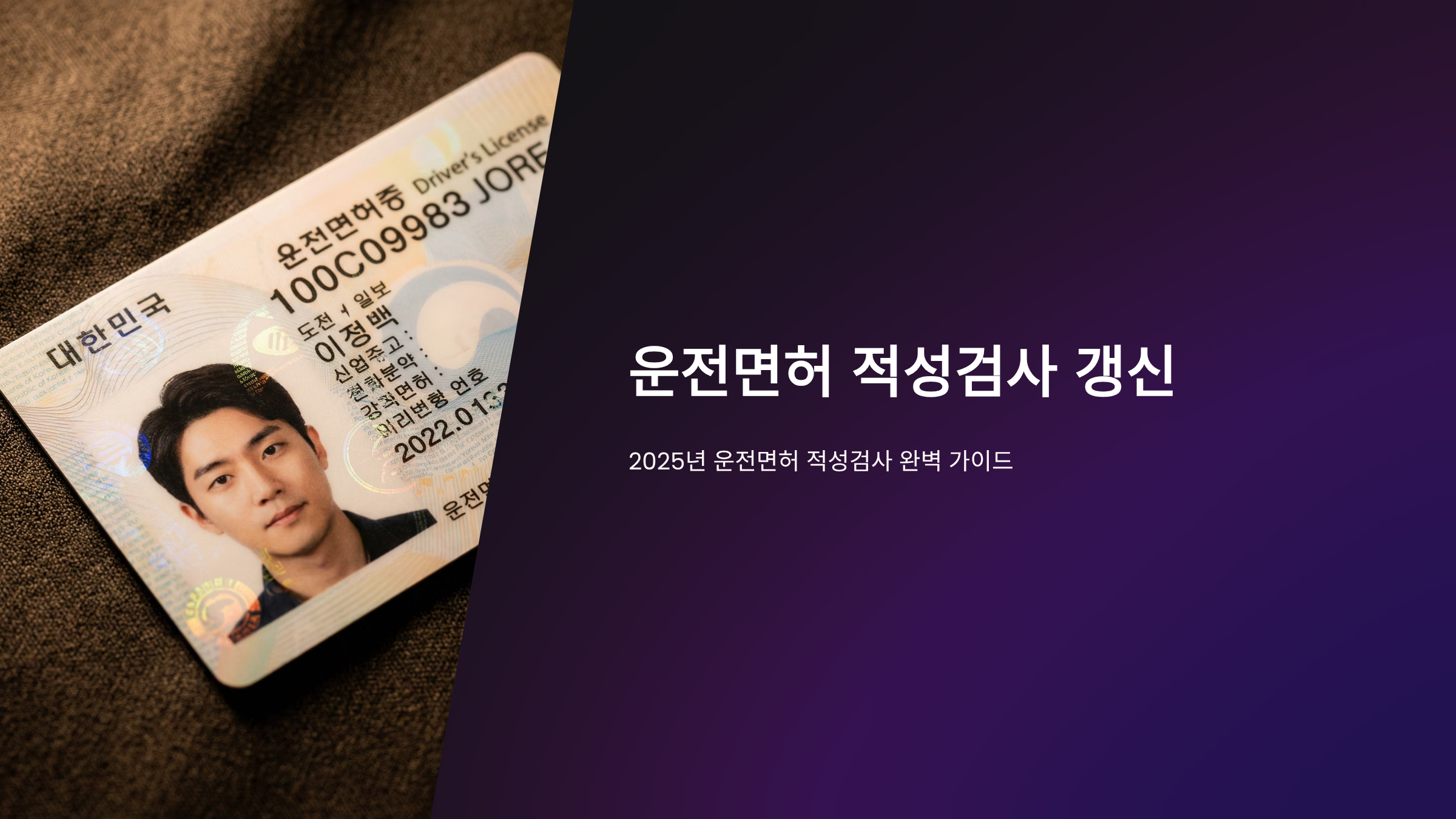 운전면허 적성검사 갱신 가이드