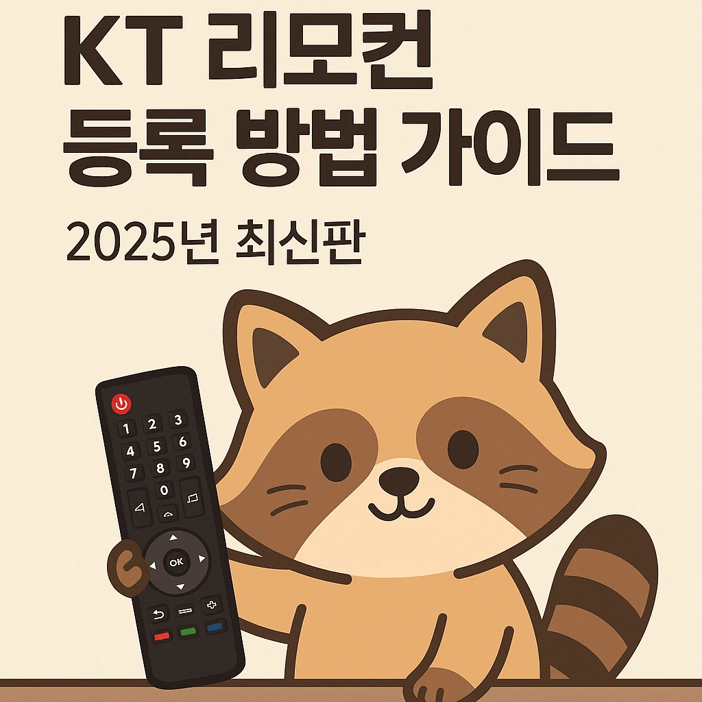 KT 리모컨 등록 방법 가이드 2025년 최신판