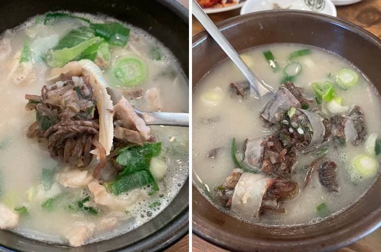 섞어, 순대만 비교 사진