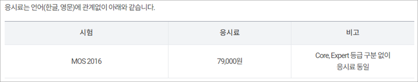 mos 응시수수료