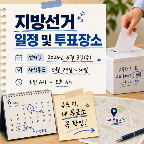 지방선거 일정 및 투표장소 확인