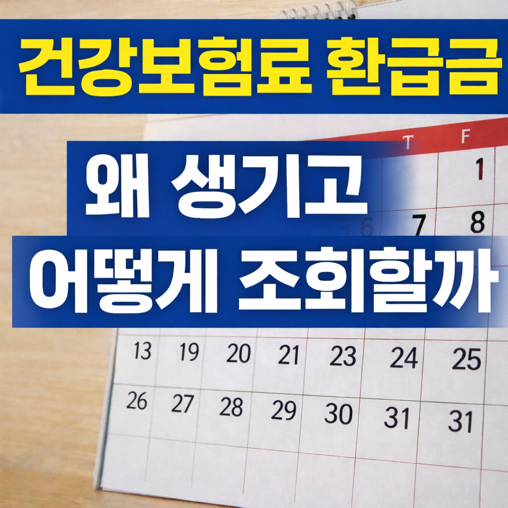 건강보험료 환급금 발생하는 이유와 조회 방법 한눈에 정리