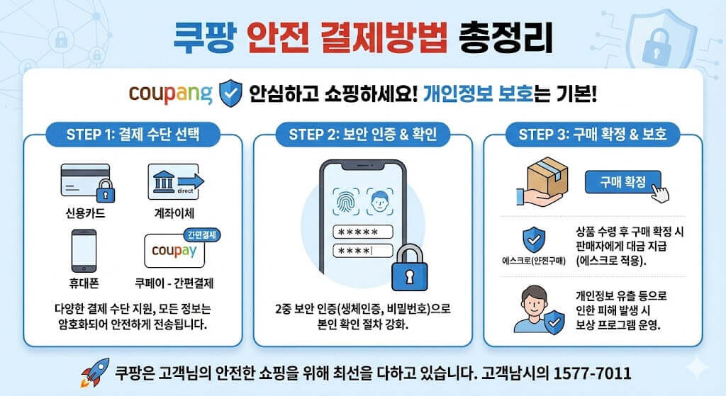 쿠팡 정보유출 후 안전한 결제방법