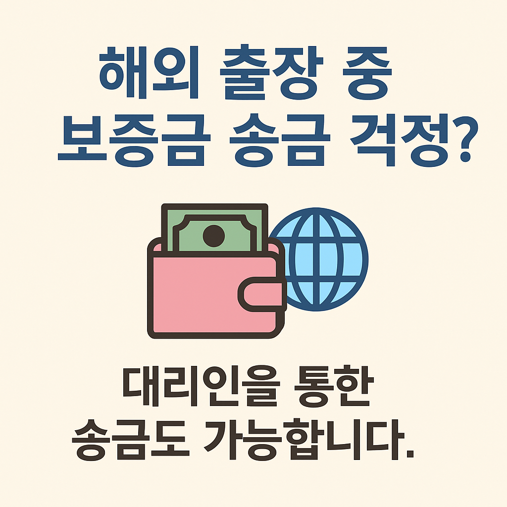 해외출장중 전세보증금 반환
