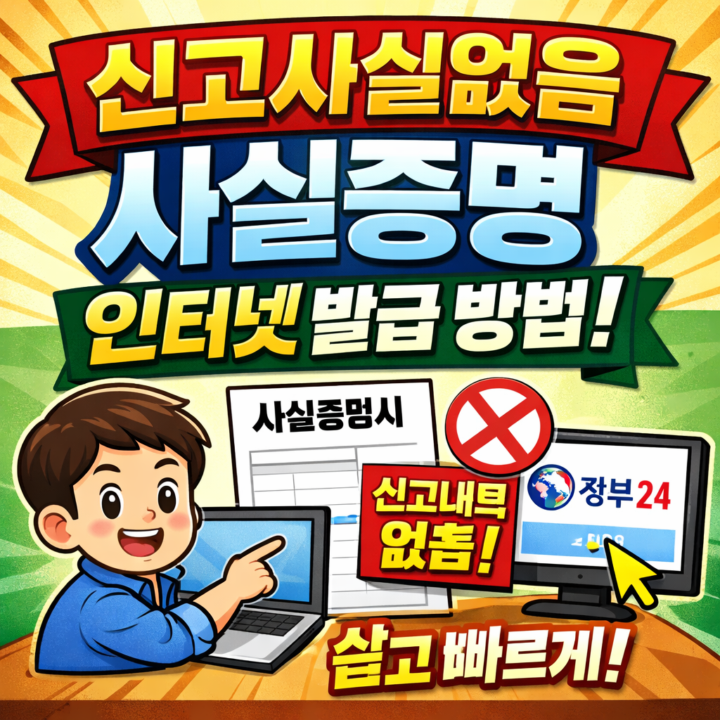 신고사실없음 사실증명