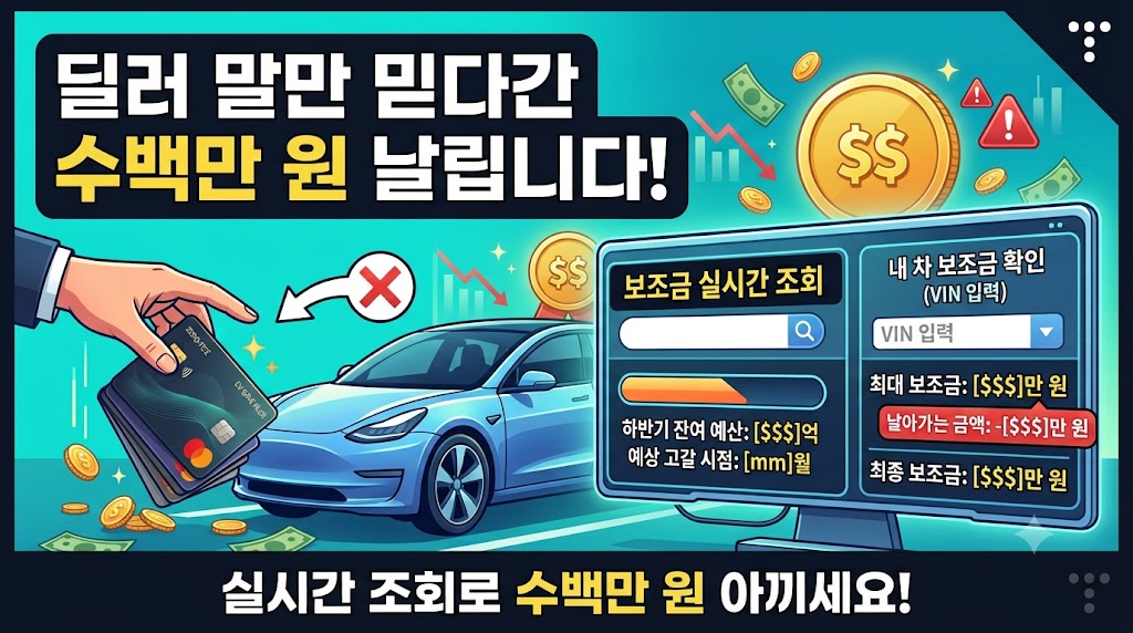 하반기 전기차 보조금 고갈 시점과 내 차 보조금 얼마 남았나 실시간 조회 방법, 썸네일.