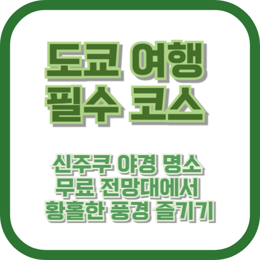 [도쿄 여행 필수 코스] 신주쿠 야경 명소 무료 전망대에서 황홀한 풍경 즐기기