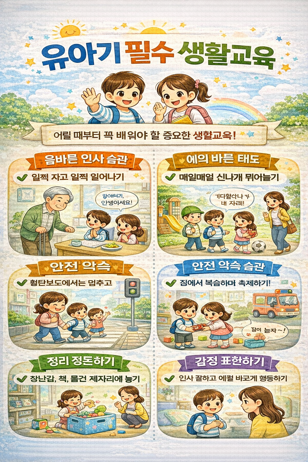 유아기 필수 생활교육 관련 사진