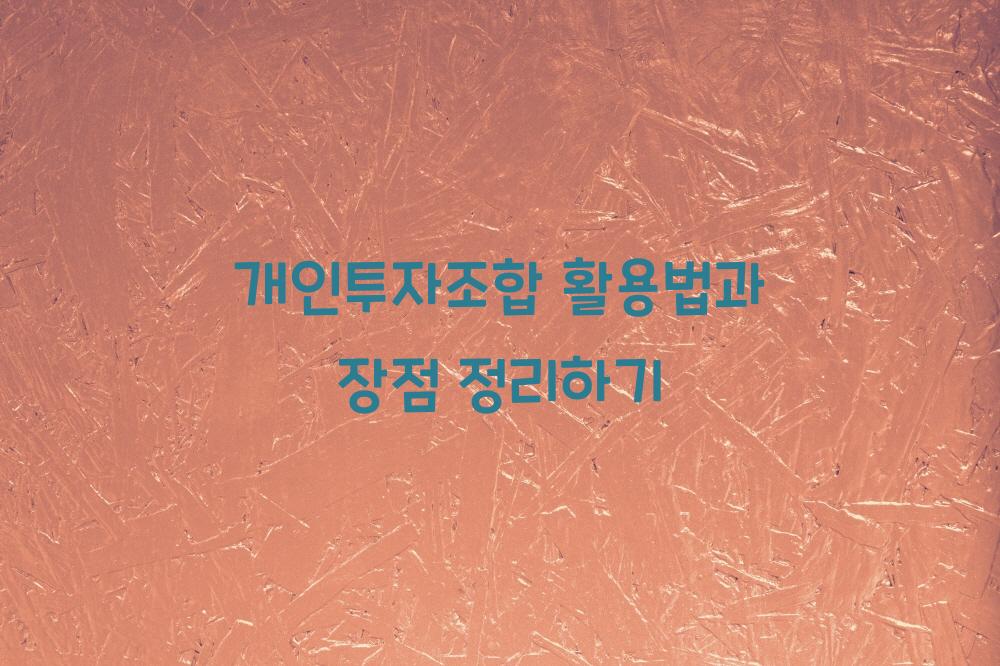 개인투자조합